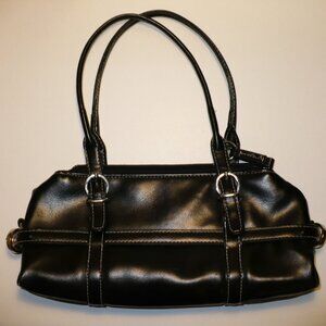 Little Black Purse Zipped Closures Handbag No Magnets Hand Strap Good Condition